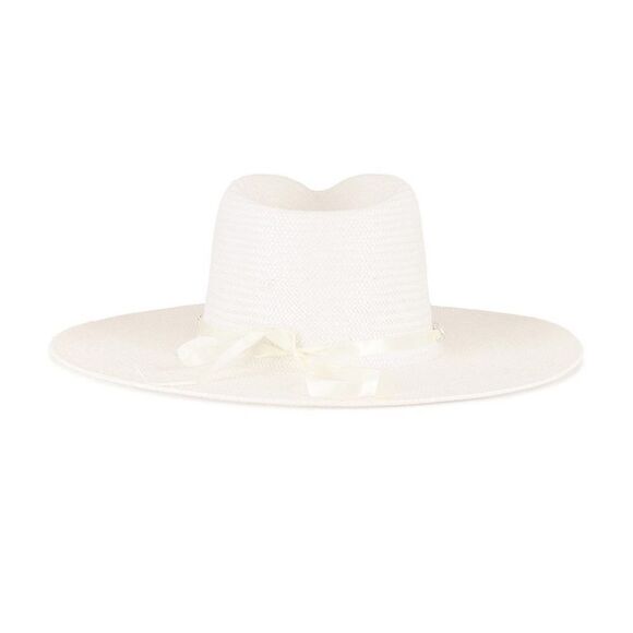 Nikki Beach Cosmos Crystal Straw Sun Hat UPF Protection Ivory One Size NEW - Picture 3 of 11